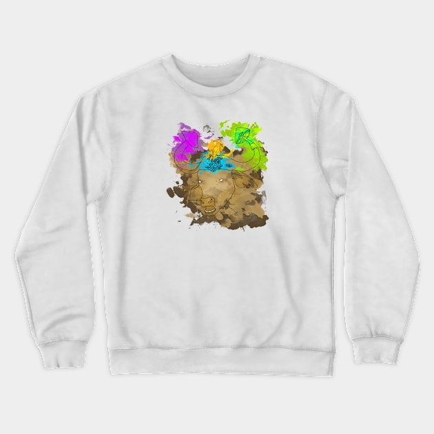 Mushroom Buffalo Crewneck Sweatshirt by Edenave